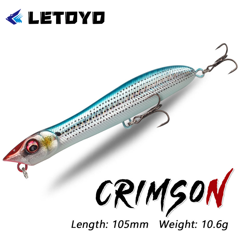 Fishing Lure Popper - LETOYO Fishing Pencil Lure 105mm 10.6g