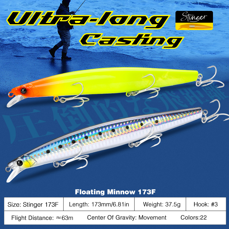TSURINOYA Shore Fishing STINGE - Fishing Lure Topwater recension och pris