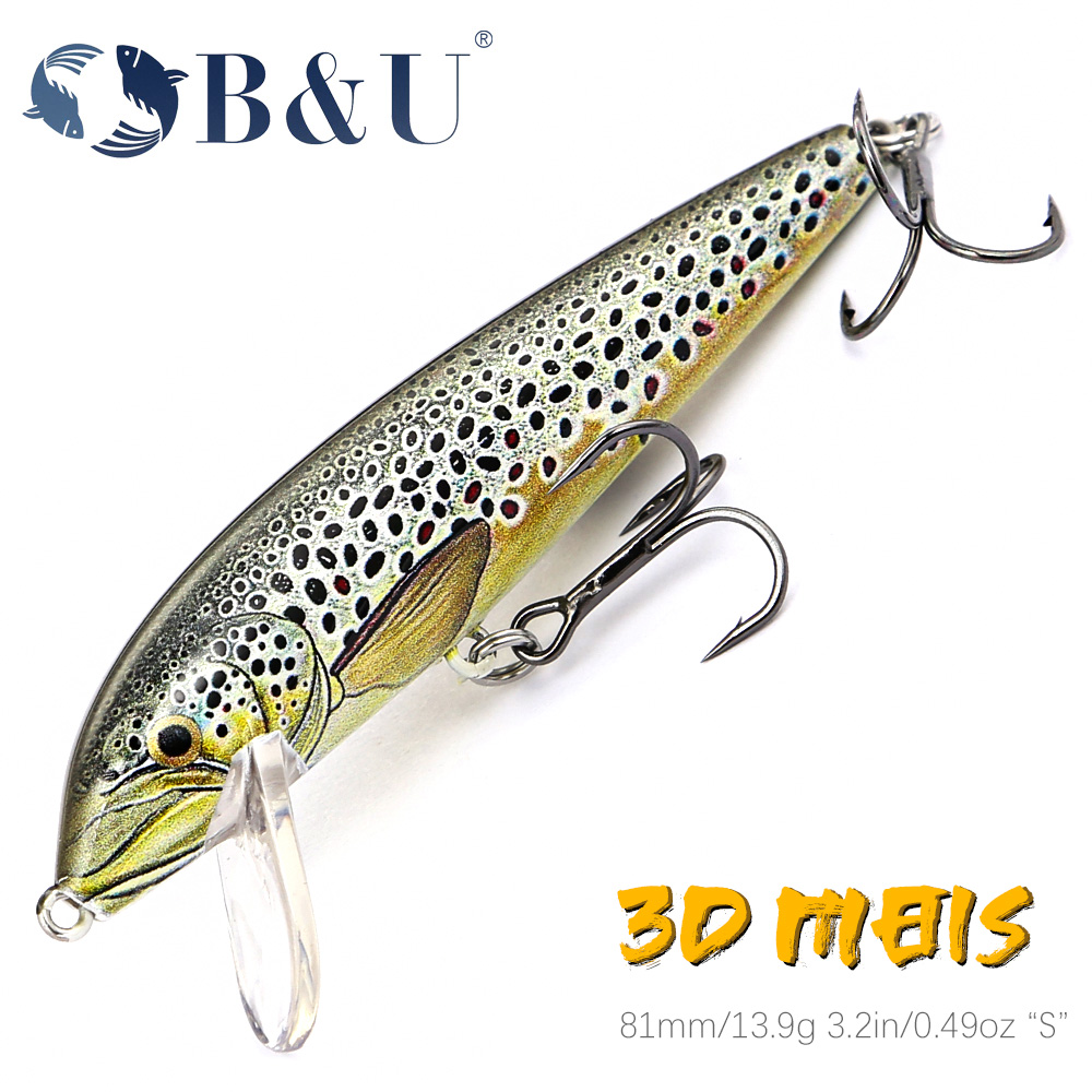 B&U 80mm Sinking Minnow Wobbli - Fishing Lure Swimbait recension och pris
