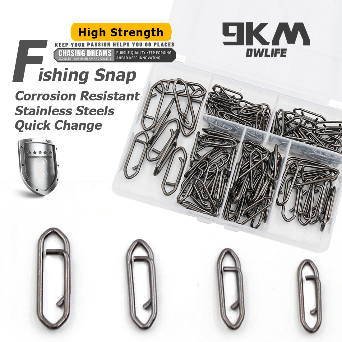 9KM Fishing Snap Kit 110pcs St - Fishing Lure Kit recension och pris